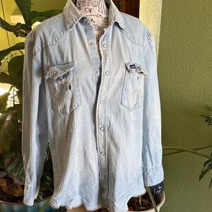 Wrangler Light Blue Denim Shirt